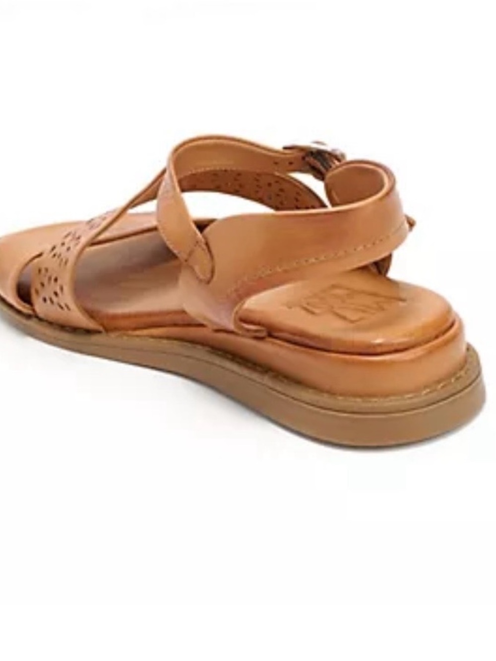 NEW Miz Mooz Women Sz 11 Leather Adjustable Low Wedge Sandals Brown Hazel Brandy - Picture 4 of 6